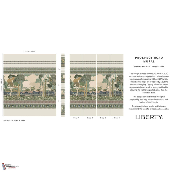 Prospect Mural behang-Liberty-Selected Wallpapers-Interiors