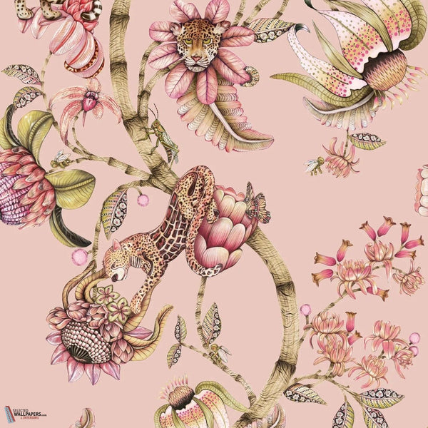 Protea Panthera Tapete-Cole & Son-Rose Quartz-Rolle-Selected Wallpapers-Interiors