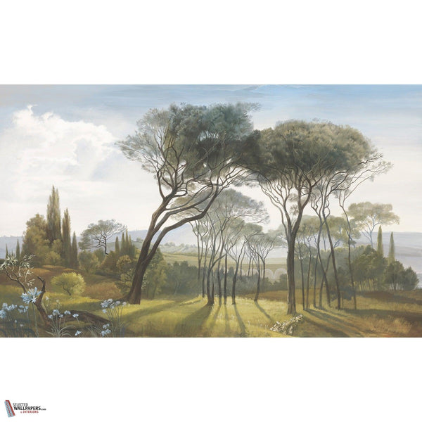 Provence wallpaper-Les Dominotiers-Green-Non Woven (70 cm)-M2-Selected Wallpapers-Interiors