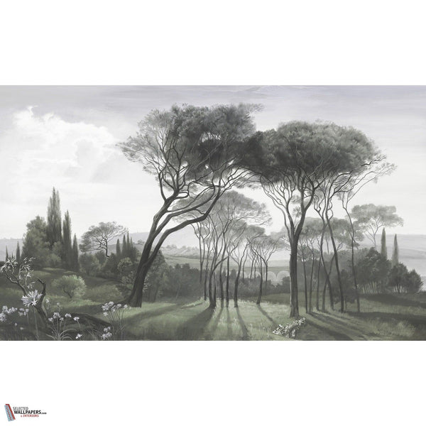 Provence wallpaper-Les Dominotiers-Grisaille-Non Woven (70 cm)-M2-Selected Wallpapers-Interiors