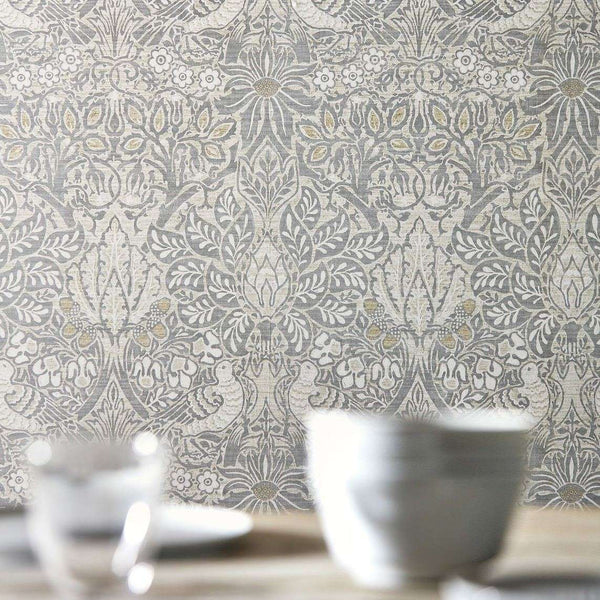 Pure Dove & Rose-behang-Tapete-Morris & Co-Selected Wallpapers