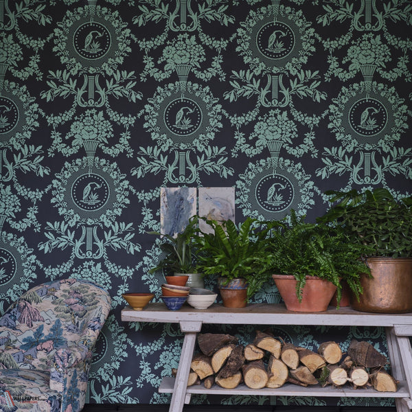 Purnon wallpaper-Farrow & Ball-Selected-Wallpapers-Interiors