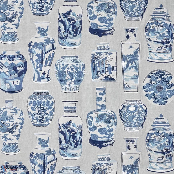 Qinghua Grand-Pierre Frey-behang-Bleu de Chine-Meter (M1)-Selected Wallpapers