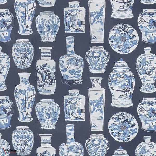 Qinghua Petit-Pierre Frey-behang-Indigo-Meter (M1)-Selected Wallpapers