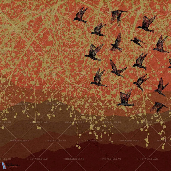 Red Mountain-INSTABILELAB-behang-Gold-Prestige Gold-Selected Wallpapers