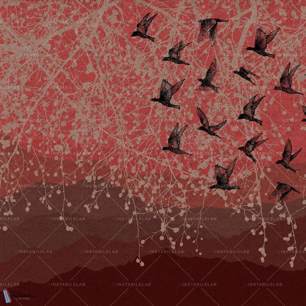 Red Mountain-INSTABILELAB-behang-Rose Gold-Prestige Rose Gold-Selected Wallpapers