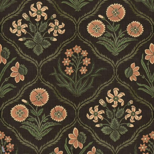 Rosa wallpaper-Sandberg-Charcoal-Roll-Selected Wallpapers-Interiors