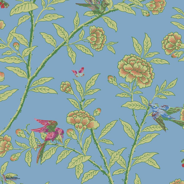 Roseberry & Birds behang-Cole & Son-Hyacith Blue-Rol-Selected Wallpapers-Interiors