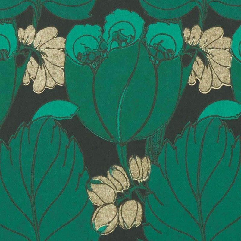 SALE Regency Tulip papier peint en Jade de Liberty