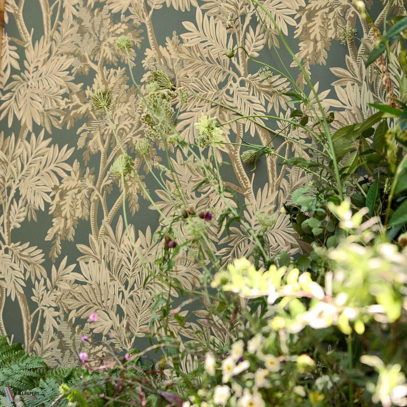 Tapestry trees papel pintado de Sanderson