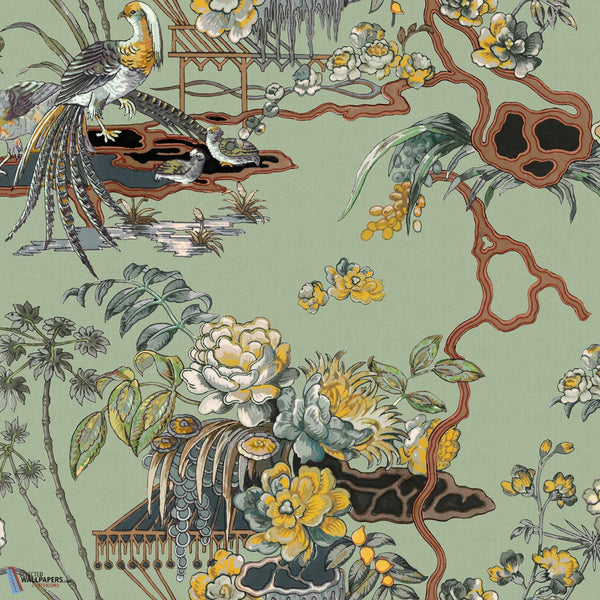 Sacred Pheasants-Coordonne-wallpaper-Jade-Non Woven-Selected-Wallpapers-Interiors