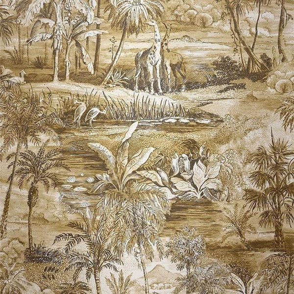 Safari behang-Pierre Frey-Ocre-Meter (M1)-Selected Wallpapers-Interiors