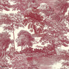 Salcey Forest wallpaper-Masureel-Burgundy-Paneel A-Selected-Wallpapers-Interiors