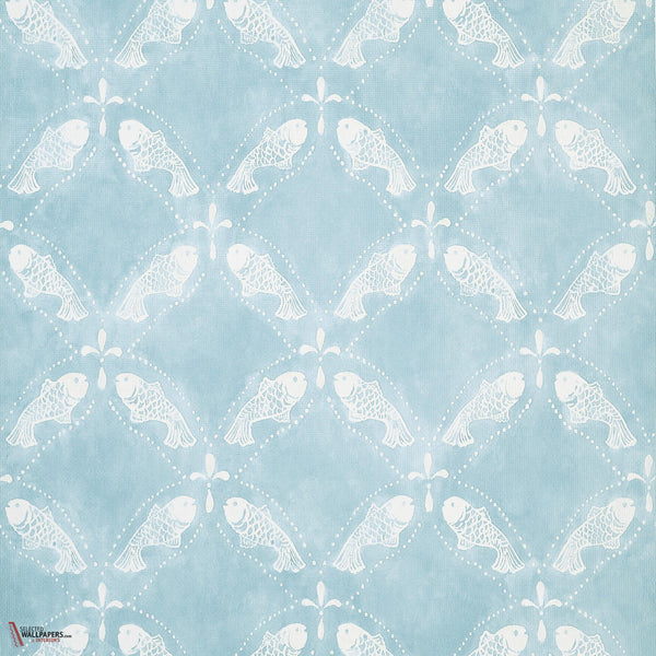 Santorini wallpaper-Thibaut-Light blue-Roll-Selected Wallpapers-Interiors