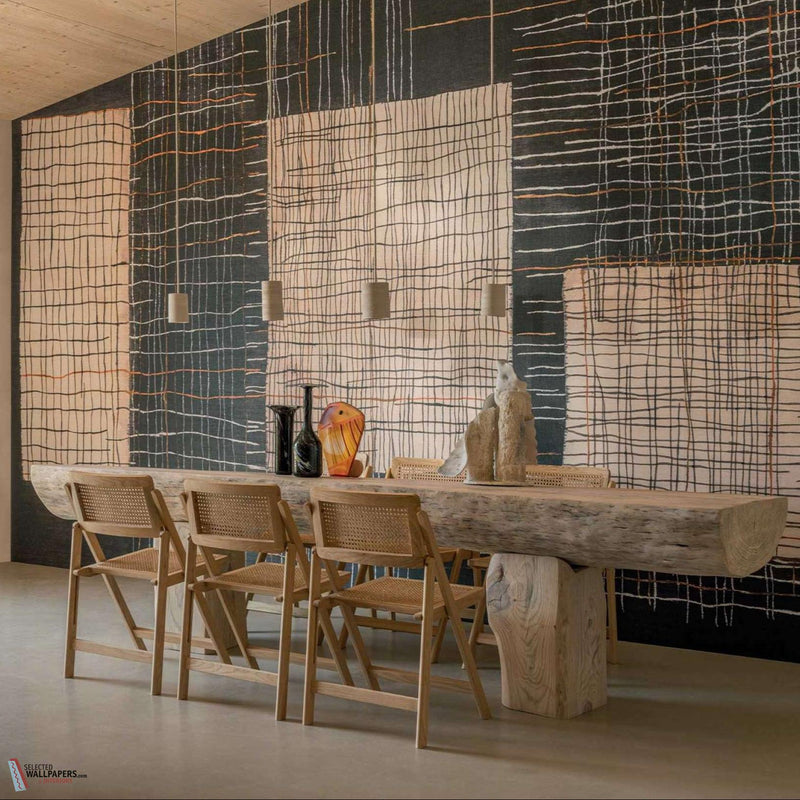 Sashiko wallpaper-Elitis-Selected-Wallpapers-Interiors