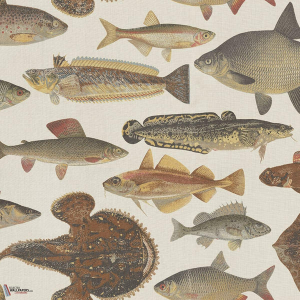 Scandinavian Fish wallpaper-Sandberg-Beige-Mattic-M2-Selected Wallpapers-Interiors