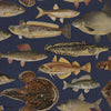 Scandinavian Fish wallpaper-Sandberg-Dark Blue-Mattic-M2-Selected Wallpapers-Interiors