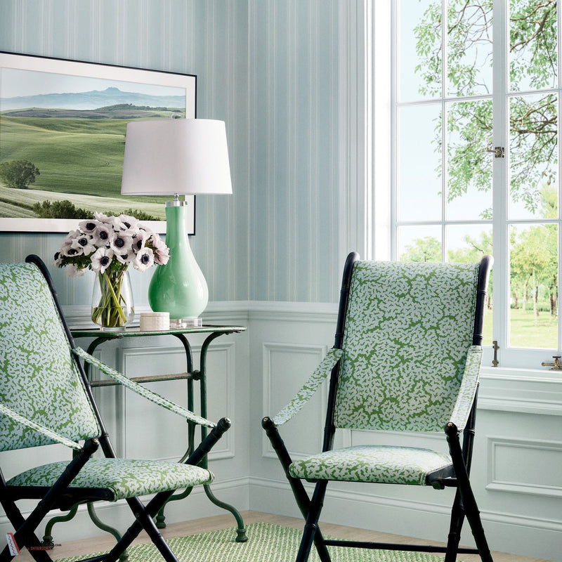 Scarlet Stripe wallpaper-Thibaut-Selected-Wallpapers-Interiors