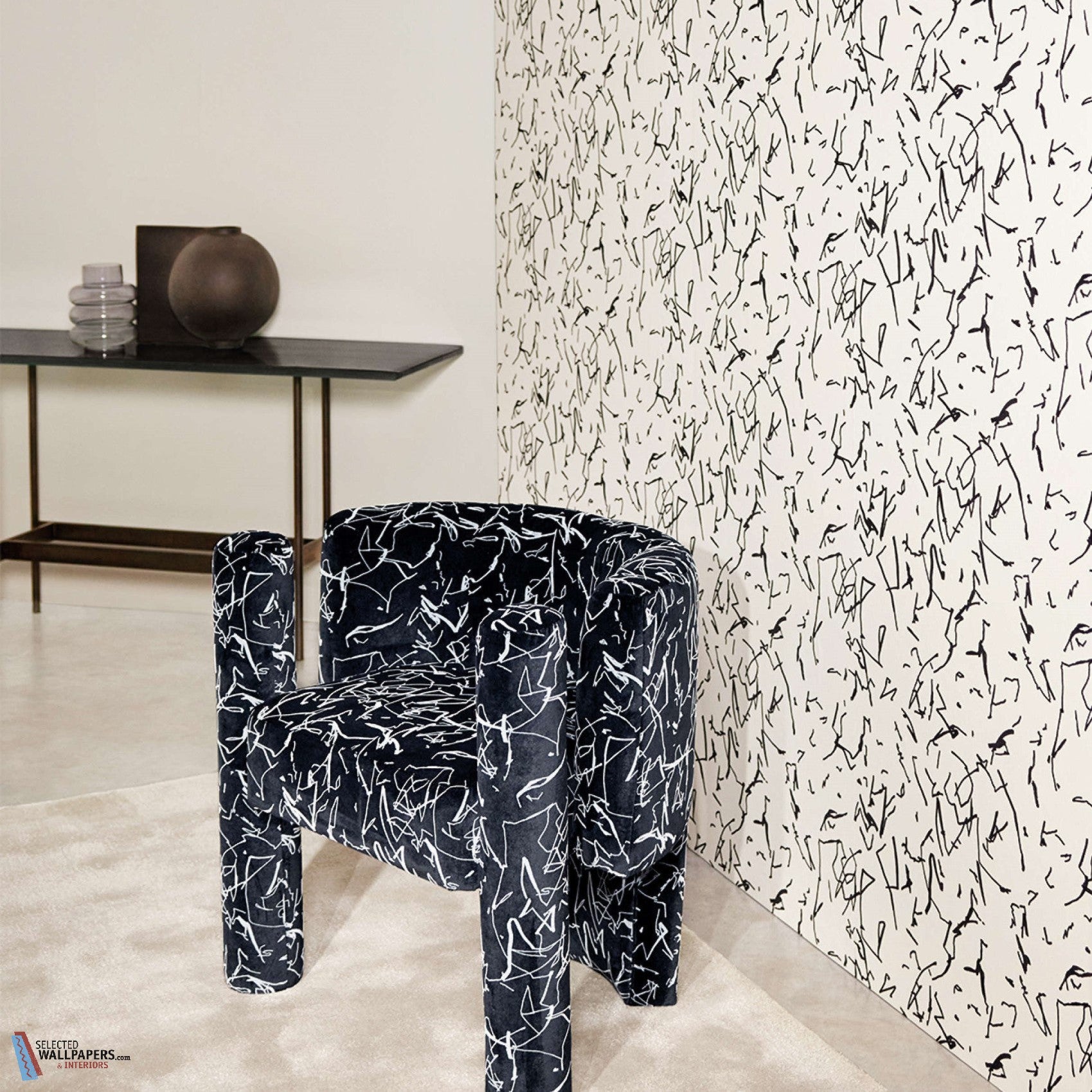 Scribble Wallcovering behang Kirkby Design | Behang Scribble WK824 ...