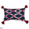 Seebensee Kussen-Kussen-Mind the Gap-Blue/Red-50 x 30 cm-Selected Interiors