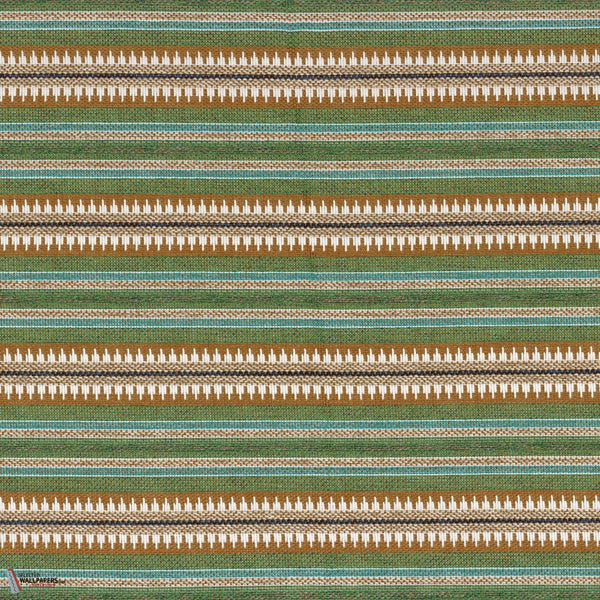 Serapes stof-Casamance-Ocre vert-Meter (M1)-Selected Wallpapers-Interiors