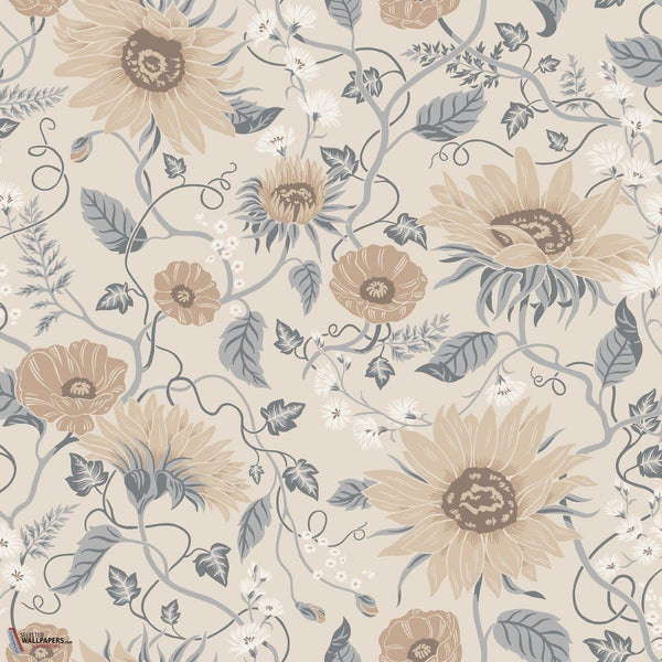 Solveig wallpaper-Sandberg-Misty Blue-Roll-Selected Wallpapers-Interiors