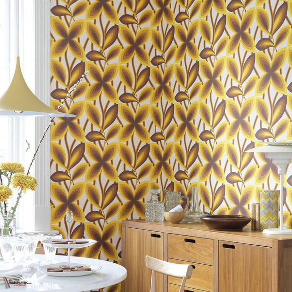 Starflower wallpaper-Little Greene-Selected Wallpapers-Interiors