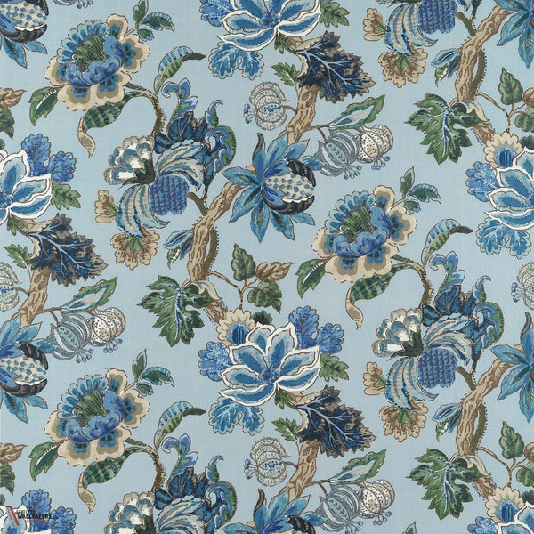 Stockbridge behang-Anna French-Blue-Rol-Selected Wallpapers-Interiors
