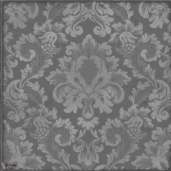 Stravinsky wallpaper-Cole & Son-Metallic silver on metallic graphic-Roll-Selected Wallpapers-Interiors
