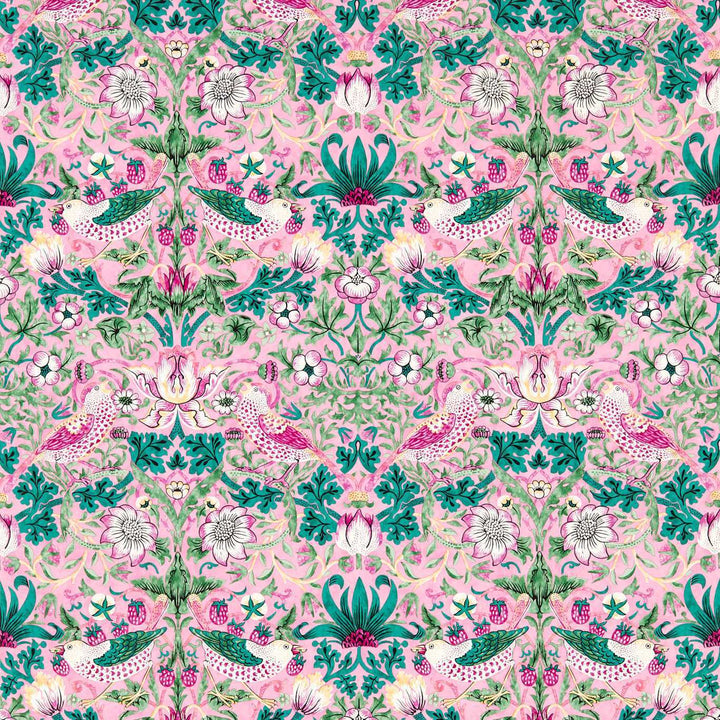 Strawberry Thief-behang-tapete-wallpaper-Morris & Co-Miami Strip-Rol-Selected-Wallpapers-Interiors