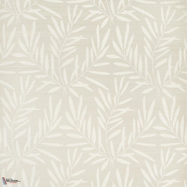 Summer leaves wallpaper-Thibaut-Beige-Roll-Selected Wallpapers-Interiors