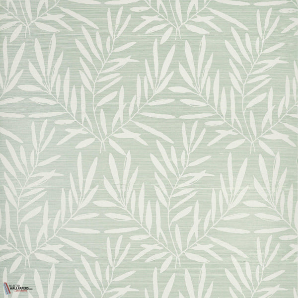 Summer leaves wallpaper-Thibaut-Willow-Roll-Selected Wallpapers-Interiors