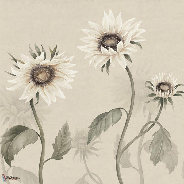 Sunflowers Tapete-Sandberg-White-Mattic-M2-Selected Wallpapers-Interiors