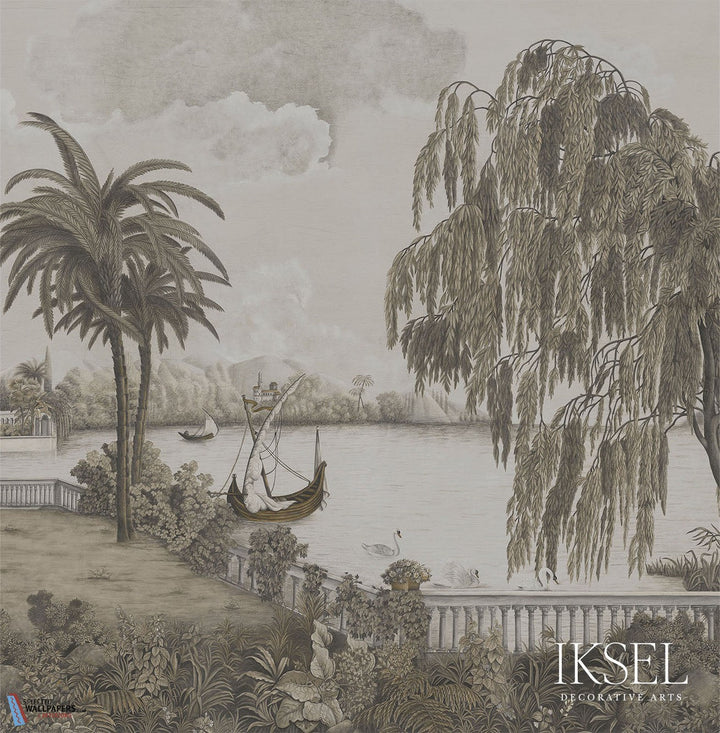 Swan Lake-Iksel-behang-Tapete-wallpaper-Grey Tones-Vinyl Coated-Selected Wallpapers