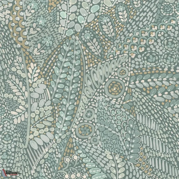 Talavera-Casamance-Tapete-Celadon/Amande-Rolle-Selected Wallpapers