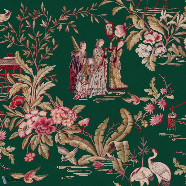 Tang Walk-Coordonne-behang-Emerald-Non Woven-Selected-Wallpapers-Interiors
