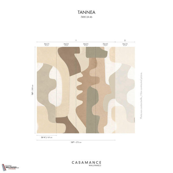 Tannea wallpaper-Casamance-Selected Wallpapers-Interiors