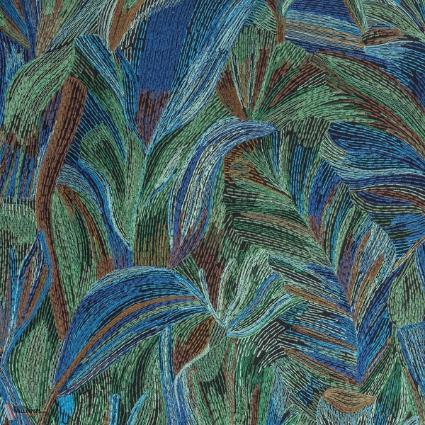 Taormina wallpaper-Casamance-Multico Bleu-Meter (M1)-Selected Wallpapers-Interiors