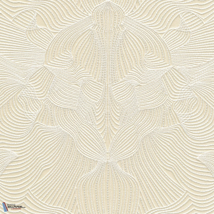 Techno Bee Embroidered-Moooi-behang-tapete-wallpaper-Ivory-Meter (M1)-Selected-Wallpapers-Interiors