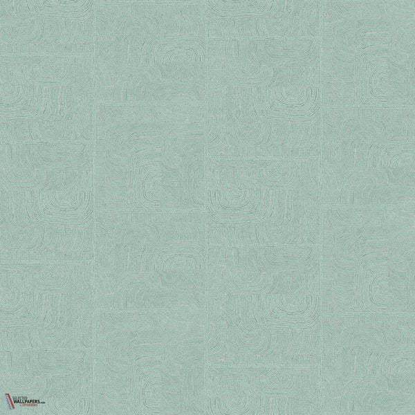 Tehani wallpaper-Masureel-Teal-Roll-Selected-Wallpapers-Interiors