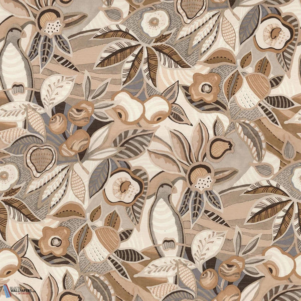 Tehuana-Casamance-Tapete-Marron Glace/Mordore-Rolle-Selected Wallpapers