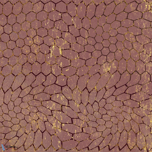 The Aubergine and Gold wallpaper-Daisy James-Original-Vinyl-M2-Selected Wallpapers & Interiors