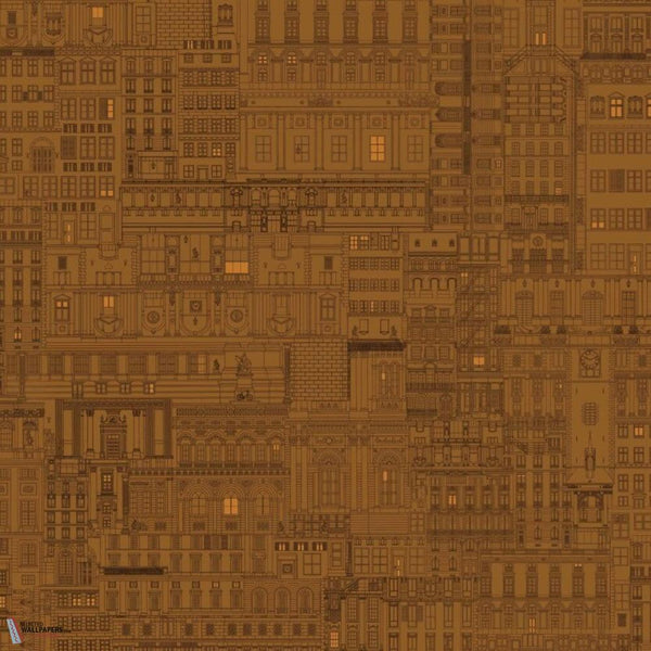 The Grid Tapete-Daisy James-Vinyl-M2-Brown-Selected Wallpapers-Interiors