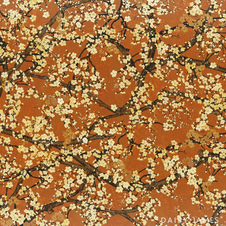 The Hana-Behang-Tapete-Daisy James-Orange-Vinyl-DJ308-Selected Wallpapers
