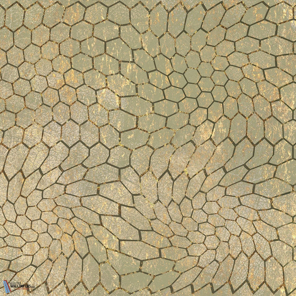 The Lime and Gold Tapete-Daisy James-Original-Vinyl-M2-Selected Wallpapers & Interiors