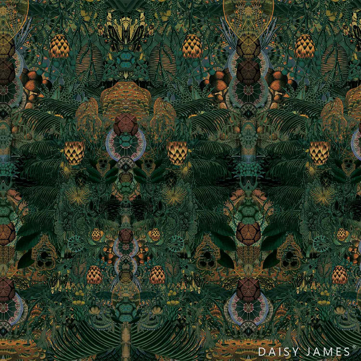 The Poppy-Behang-Tapete-Daisy James-Green-Vinyl-DJ260-Selected Wallpapers