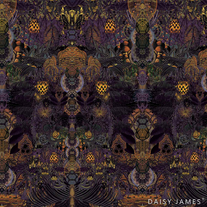 The Poppy-Behang-Tapete-Daisy James-Purple-Vinyl-DJ260-Selected Wallpapers