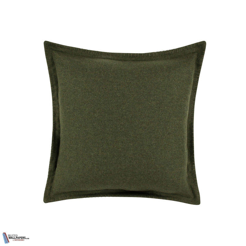 Tor Reversible cushion in Olive/Khaki by Zinc Textile