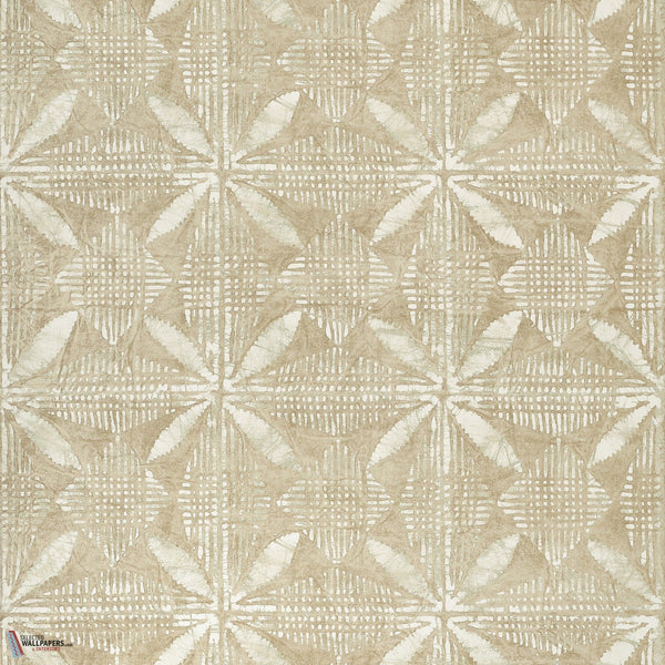 Tortuga batik wallpaper-Thibaut-Beige-Roll-Selected Wallpapers-Interiors