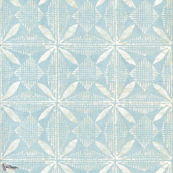 Tortuga batik wallpaper-Thibaut-Light blue-Roll-Selected Wallpapers-Interiors